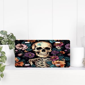 Skeleton License Plate,Skeleton Car Plate, Skull License Plate,Skeleton Plate,License Plate,Car Accessories