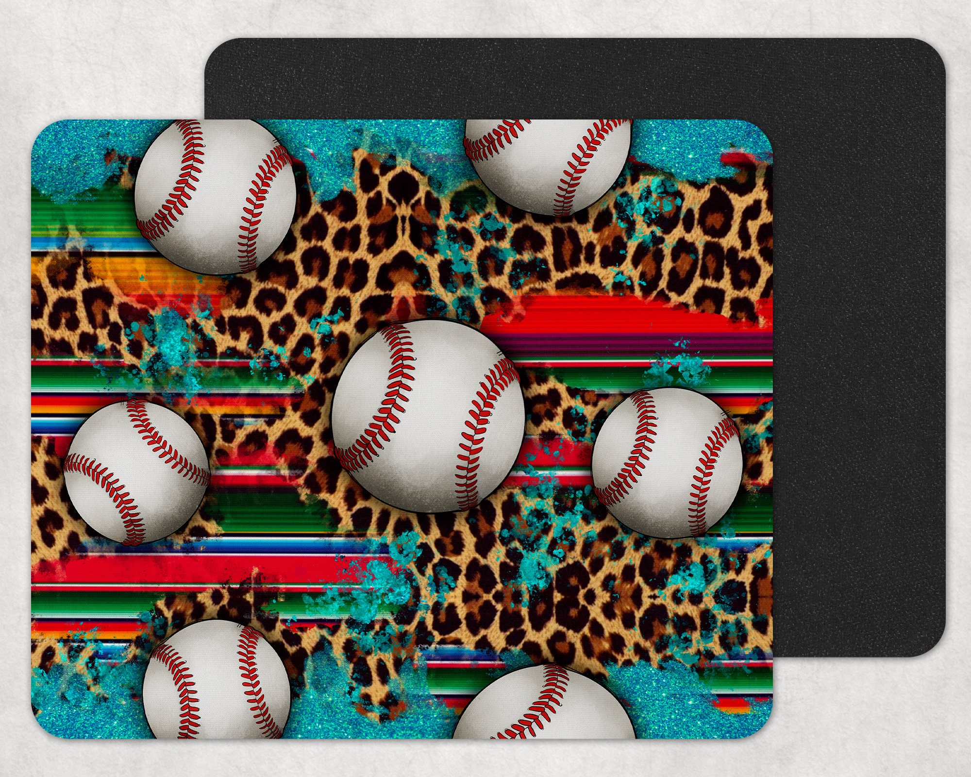 thumbnail image 2 of American Baseball Teams Round Mouse Mat – UK-Made Desk Pad 2 of 6