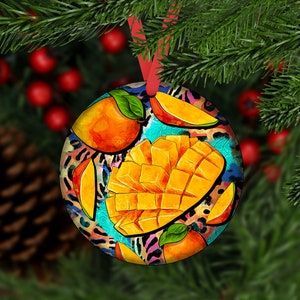 Christmas Mango Ornament, Mango Car Coaster, Mango Ornaments,Christmas Ornament,Ornament