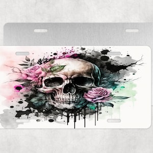 Skull License Plate, Skull Car Plate, Skulls,Skull Plate,License Plate,Car Accessories