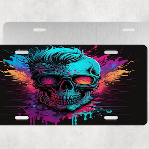 Skeleton License Plate,Skeleton Car Plate, Skull License Plate,Skeleton Plate,License Plate,Car Accessories