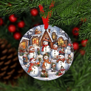 Christmas Snowman Ornament,Christmas Snowman,Snowman Ornaments,Christmas Ornament,Ornament,Gift For Christmas
