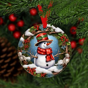 Christmas Snowman Ornament,Christmas Snowman,Snowman Ornaments,Christmas Ornament,Ornament,Gift For Christmas