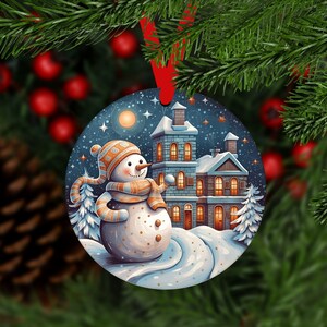 Christmas Snowman Ornament,Christmas Snowman,Snowman Ornaments,Christmas Ornament,Ornament,Gift For Christmas