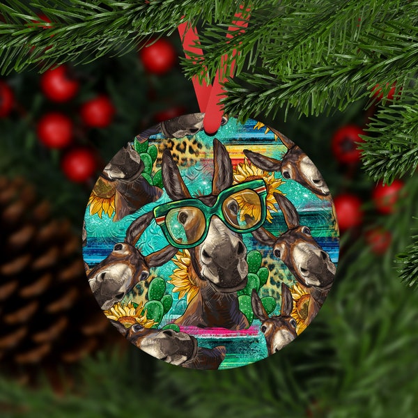 Donkey Ornament Etsy