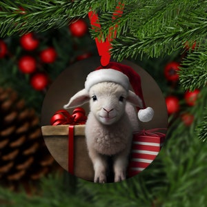 Christmas Baby Sheep Ornament,Baby Sheep Car Coaster,Baby Sheep Ornament,Ornament,Gift For Christmas