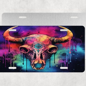 Skull  License Plate, Skull,Colorful Skull License Plate,License Plate,Car Accessories