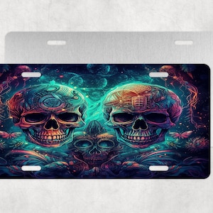 Skull License Plate, Skull Car Plate, Skulls,Skull Plate,License Plate,Car Accessories