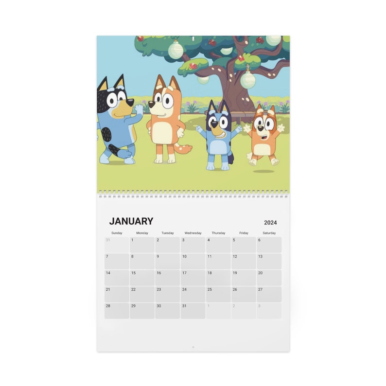 Bluey Calendar 2024 Etsy