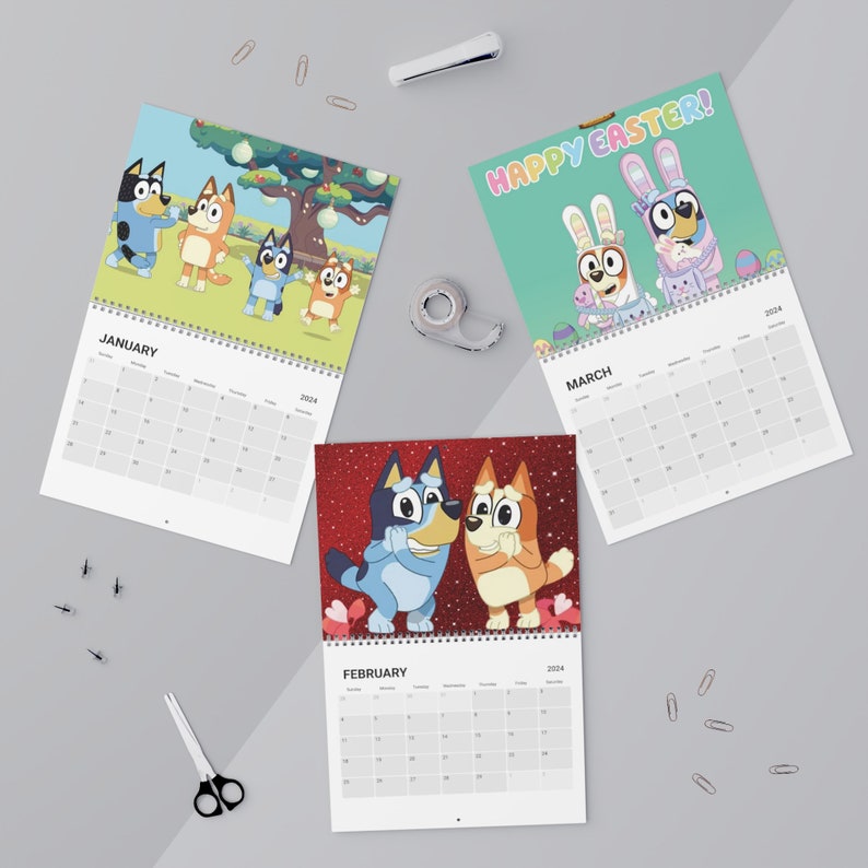 Bluey Calendar 2024 Etsy