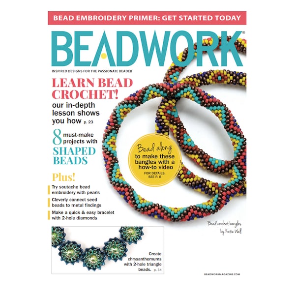 Beadwork Magazine 2015 May Beading Seed Bead Wire Metal Jewelry Making Patterns PDF Download