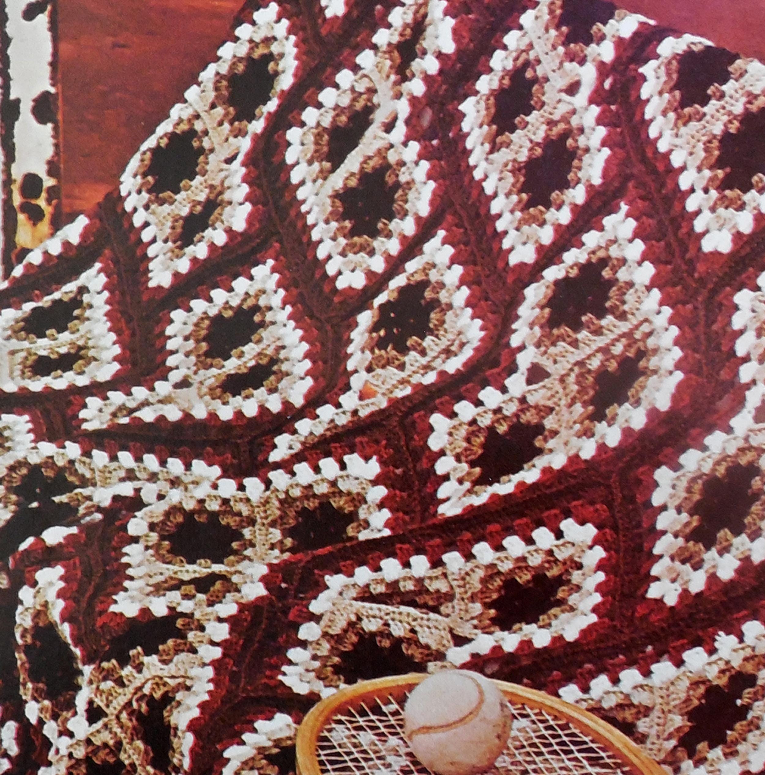 1975 Chevron Crochet Granny Square Blanket Pattern Digital Download - Etsy
