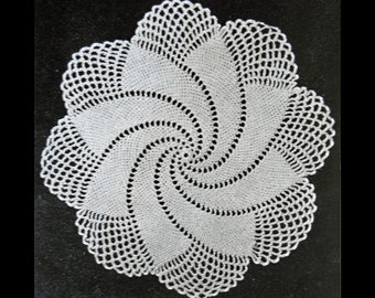 1949 motif au crochet rond fil de dentelle en spirale au crochet napperon vintage PDF téléchargement numérique