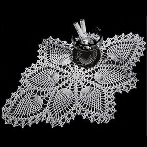 1951 Vintage Crochet Pattern Oval Pineapple Doily Digital Download