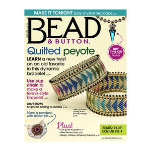 Bead Button Magazine 2015 April Issue 126 Beading Seed Bead Wire Metal Jewelry Making Patterns PDF Download