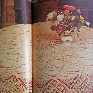 1984 Round Pineapple Lace Thread Tablecloth Crochet Pattern Vintage PDF Tutorial Digital Download