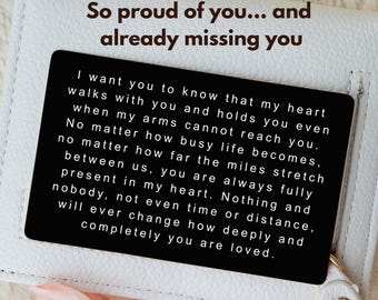Personalized College Bound Gift From Mom Metal Wallet Card Gift For College Dorm Gift Going To College  From Dad For Son Daughter Going Away