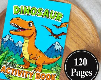 Dinosaur Coloring Pages Printable, Activity Book For Children, Dinosaur Activity Sheets,  Kids Activity Sheets,  Dinosaur Digital Download