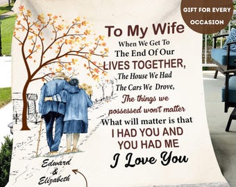 Personalized To My Wife Blanket for Wife Birthday Gift Anniversary Present Romantic Message Love Memento Gift Wife Anniversary Celebration