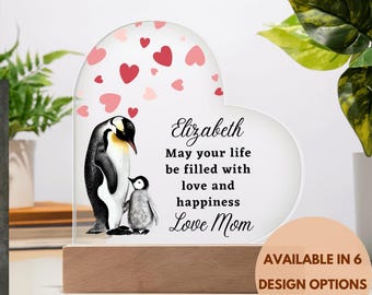 Personalized  Animal Night Light Gift for Baby, Nursery Keepsake with Custom Name, Sentimental Present from New Mom for Newborn Girl or Boy