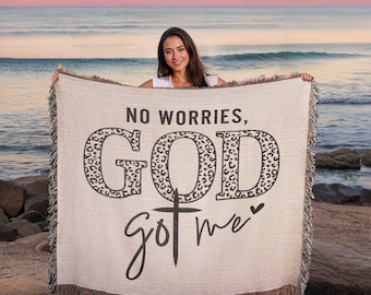 Christian Gift For Women Heirloom Woven Blanket Christian Birthday Gift Religious Gift for Women Faith Gift God Gift For Women Bible Verse