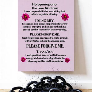 ho'oponopono prayer textile wall hanging hawaiian self love gift mindfulness inspiration motivation self care art — woven tapestry featuring the prayer in soft neutral yarns and hand‑stitched tropical accents, designed to soften acoustics while serving as a daily reminder for self‑compassion practices.