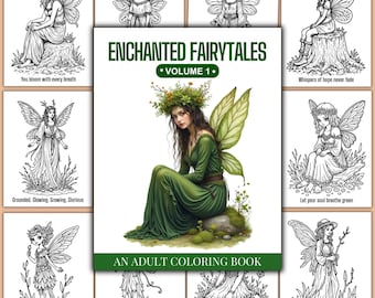 Fantasy Fairy Coloring Book For Adults