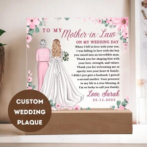 Personalized Mother of the Groom Gift from Daughter In Law, Mother In Law Wedding Gift From Daughter In Law Wedding Gift for Grooms Mom Gift