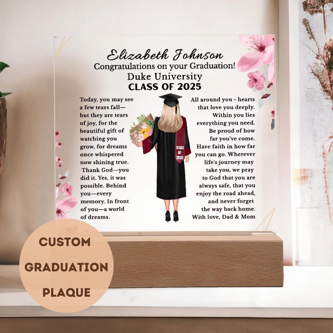 Personalized Graduation Gifts for Daughter Graduation Keepsake ...