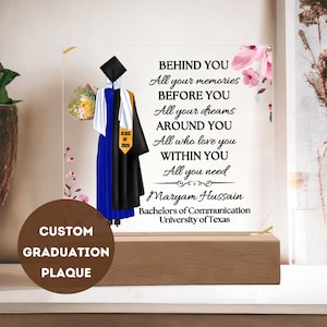 Personalized Muslim Female Graduation Gift, Islamic Gift for Her Class of 2025  Acrylic PlaqueMuslim LED Night Light, Muslim Graduation Gift