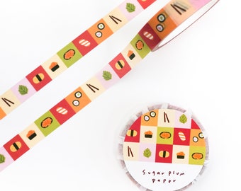 Sushi Washi Tape | Scrapbooking and Journaling Supplies | 10mm x 10m