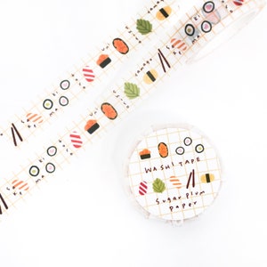 Sushi Washi Tape | Scrapbooking and Journaling Supplies | 15mm x 10m