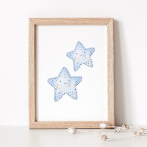 Ocean Watercolor Starfish - Nursery Decor - Wall Art Print - DIGITAL FILE DOWNLOAD