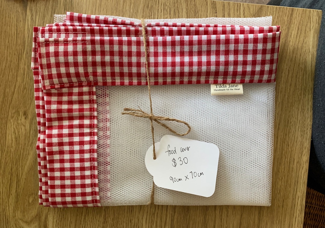 Gingham Food Cover, Net Food Cover Etsy Australia
