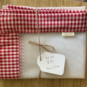 Gingham Food Cover, net food cover