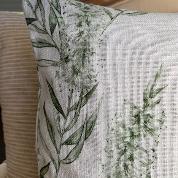 Bottlebrush cotton cushion cover