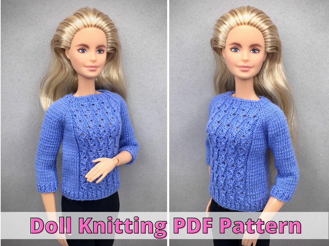 Pattern for Barbie Doll Sweater Knitting Pattern 115 Inch Etsy