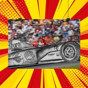 Michael Schumacher F2004 Win Poster: Formula 1 Racing Art