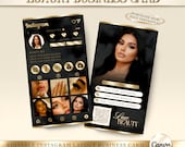 Luxury Gold & Black Instagram Business Card, Editable Beauty Canva Template, QR Code Beauty Branding Card, Lash Tech And Aesthetic Leaflet