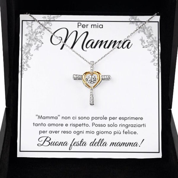 Per mia mamma, festa della mamma, regalo per mamma, collana con dedica per la mamma, italian, regalo di figlio, buona festa della mamma