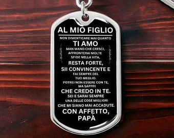 Portachiavi Moto Personalizzato Amikado - Incisione Nome E Messaggio Regalo Per Pap&agrave;