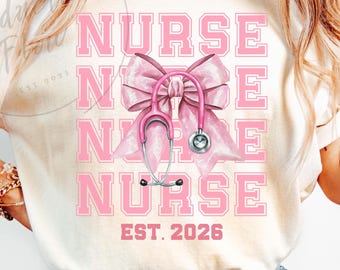 Nurse png, Coquette nurse png, Coquette Png, Nurse Pink Bow Png, Nursing png, Nurse Love png, Nurse gift, Sublimation design download