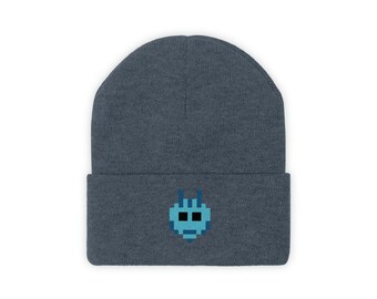 BitDrip Blue Alien Knit Beanie