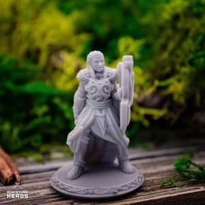 Male Elf Cleric Miniature: Fantasy Tabletop RPG Healer for D&D, Pathfinder, and Wargaming