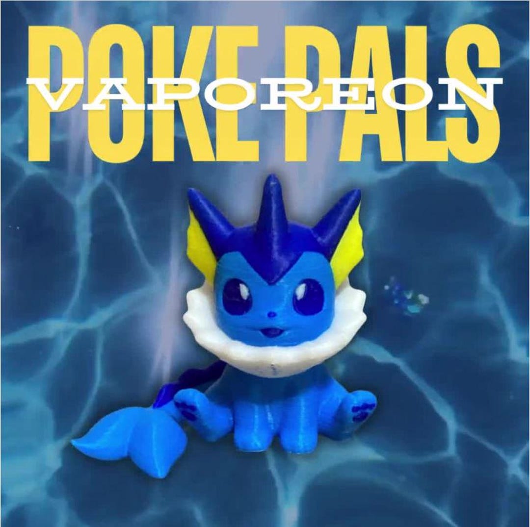 Vaporeon Pokémon Action Figure Detailed 3D Print for Display - Etsy