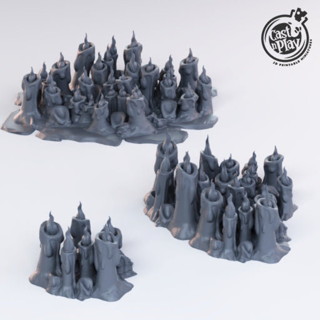 Candles Props 3D Resin Print D&D Pathfinder NPC Miniature Etsy