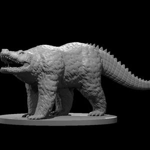Monster Animal Crocobear - 3D Resin Print - D&D Pathfinder NPC Miniature