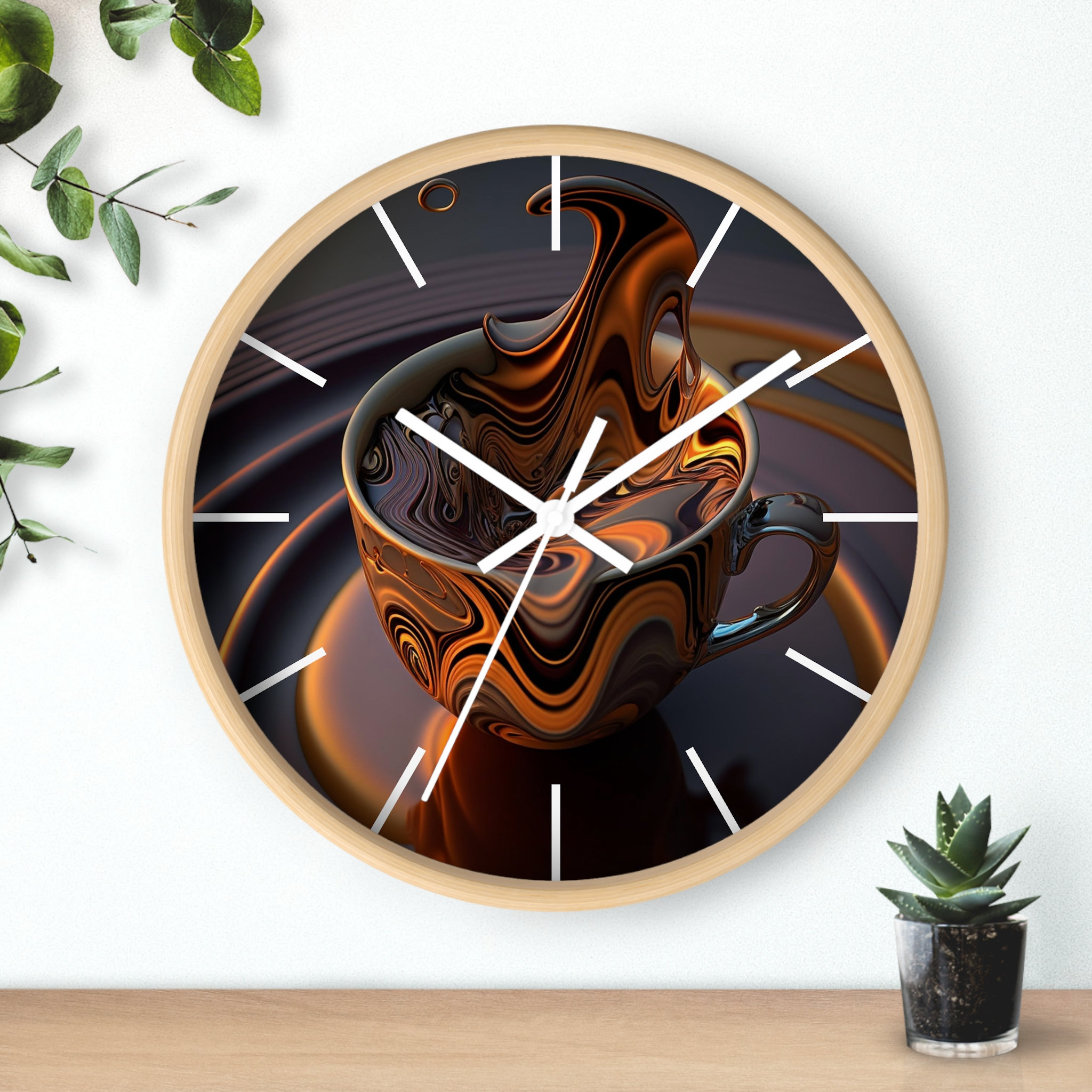 3D Coffee Cup Wall Clock, Quirky Kitchen Timepiece, Perfect Wall Decor