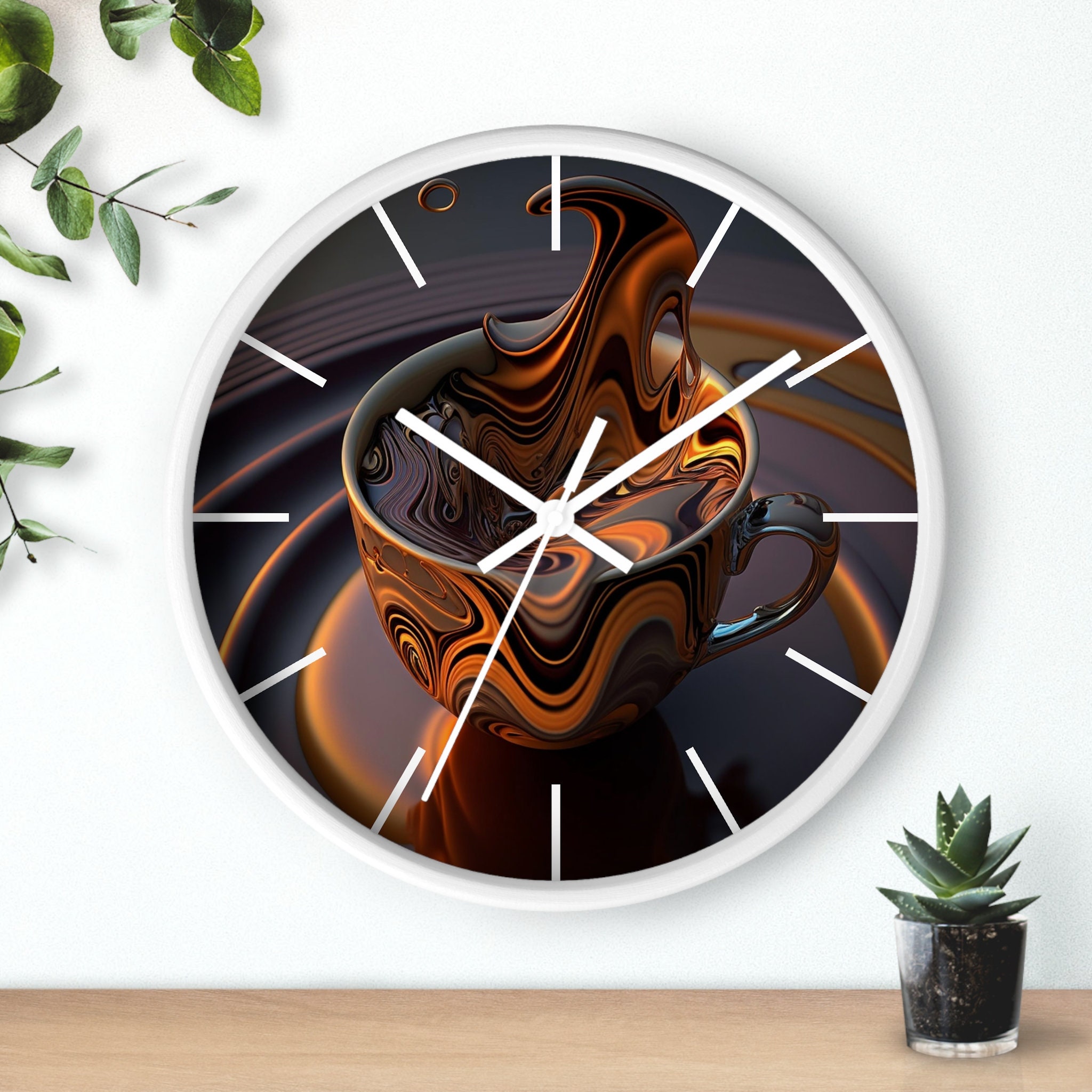 3D Coffee Cup Wall Clock, Quirky Kitchen Timepiece, Perfect Wall Decor