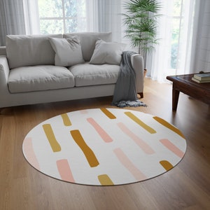 Simple Boho Area Rug for Living Room, Artful Rug